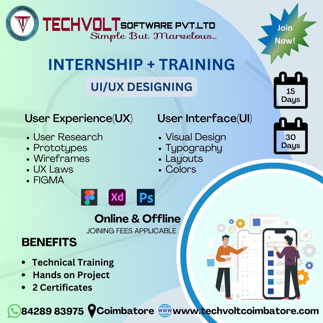 #INTERNSHIP|TRAINING|UI & UX DESIGNING COIMBATORE